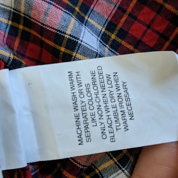 children's place holiday plaid button down collared shirt 3T toddler boys - Picture 4 of 6